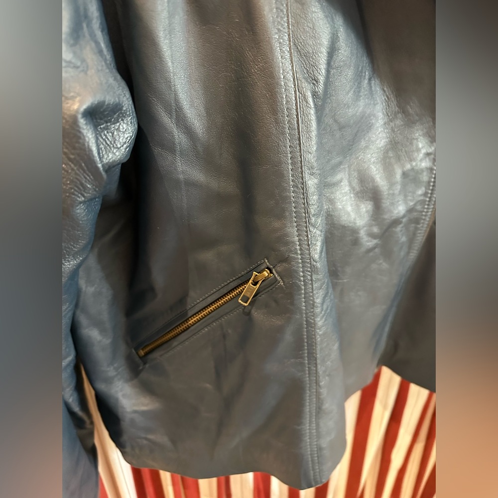 Dormeuil 💯% leather zip up jacket - Picture 3 of 7